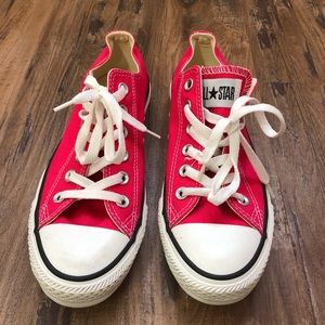 Hot pink converse sneakers